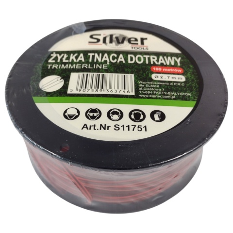 Żyłka do kosy 2,7mm 100m KWADRAT DUO-LINE wzmocniona