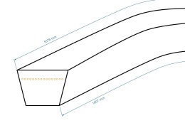 Pasek klinowy napędu jazdy MTD RE 125/92B RE145 17x1676 La Kevlar 754-0363 754-04211